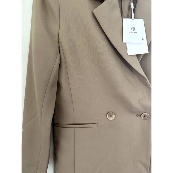NEW Anine Bing Madeleine Blazer in Deep Sand - Picture 3 of 9